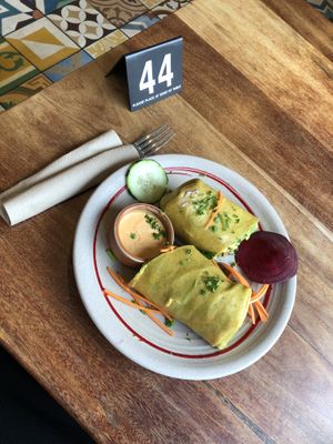 Breakfast burrito! at Wild Living Foods in Los Angeles