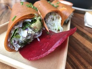 Fresh rolls   at Wild Living Foods in Los Angeles