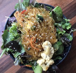 Shaolin Warm Bowl made as Salad   at Wild Living Foods in Los Angeles