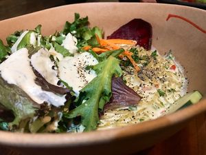 Truffle pasta at Wild Living Foods in Los Angeles