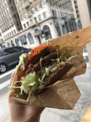 Pablo burger at Wild Living Foods in Los Angeles