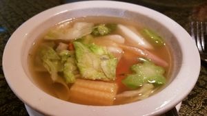 Tom Yum Veggie Soup at Emporium Thai Vegan LA in West Los Angeles