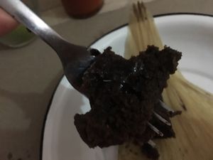 tamales de chocolate  at Chia Fonda Vegana in Guadalajara