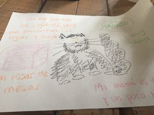 manteles artísticos  at Chia Fonda Vegana in Guadalajara