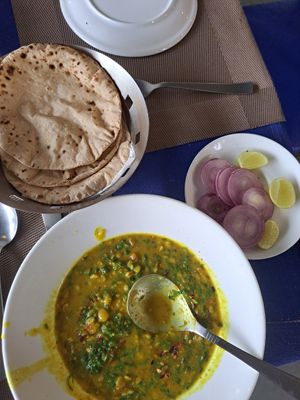 Dal palak at Yummy Yoga Cafe in Udaipur
