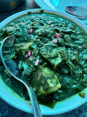 Spinach and tofu   at Yummy Yoga Cafe in Udaipur