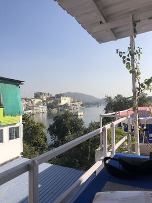 the view  at Yummy Yoga Cafe in Udaipur