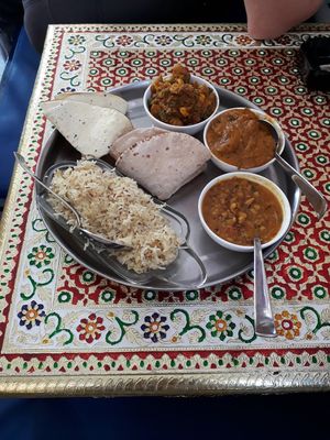 Thali at Yummy Yoga Cafe in Udaipur