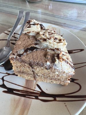 Carrot cake   at TATTV Cafe in Rishikesh