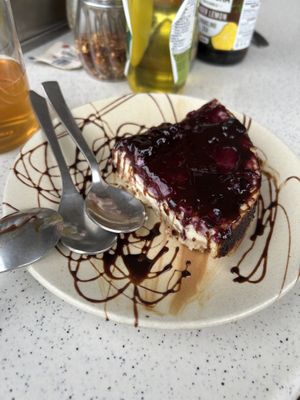 Blueberry cheesecake is divine   at TATTV Cafe in Rishikesh