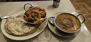Tofu Do Pyaza and Dal Fry at TATTV Cafe in Rishikesh
