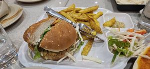 Tofu Burger (Vegan) at TATTV Cafe in Rishikesh