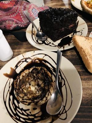 Vegan dessert! Both were amazing at TATTV Cafe in Rishikesh