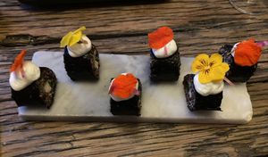 The quinoa sushi is AMAZING!  at Hearth  in Amsterdam