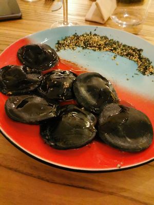 Mushroom raviolis at Hearth  in Amsterdam