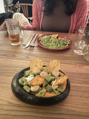 Broccoli gnocchi & tagliatelle with pesto sauce  at Hearth  in Amsterdam