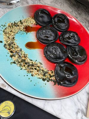 Black ravioli at Hearth  in Amsterdam