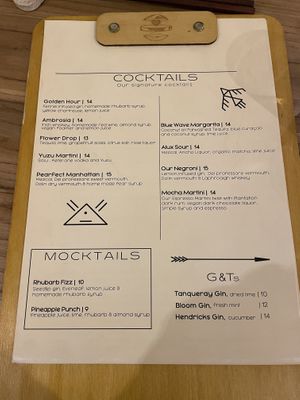  Spirits menu   at Hearth  in Amsterdam