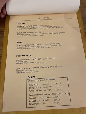 Wine menu   at Hearth  in Amsterdam