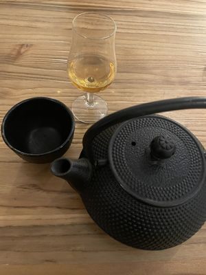 Grappa and ginger tea  at Hearth  in Amsterdam