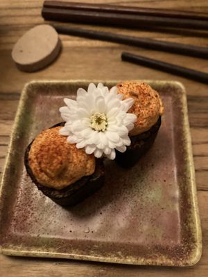 Smoky Syrian sushi   at Hearth  in Amsterdam