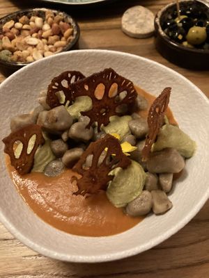 Eggplant raviolis   at Hearth  in Amsterdam