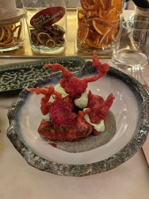 Jalapeño tempura with spicy nori sauce  at Hearth  in Amsterdam