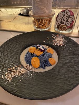 Spirulina pasta  at Hearth  in Amsterdam