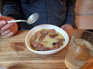 Potato leek soup very good at Hearth  in Amsterdam