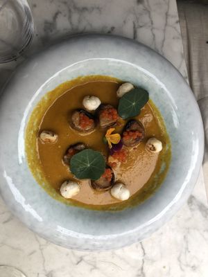 Mushroom scallops  at Hearth  in Amsterdam