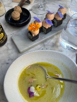 Roasted leek & potato soup at Hearth  in Amsterdam