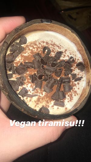 Vegan tiramisu at Hearth  in Amsterdam