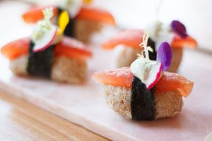 Tomato Tuna Quinoa Sushi at Hearth  in Amsterdam