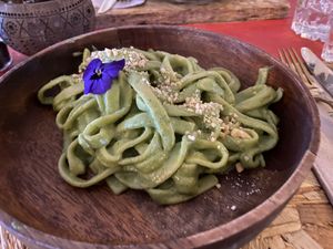 Cashew pesto tagliatelle  at Hearth  in Amsterdam