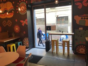 Seating at Flower Burger - Porta Genova in Milan