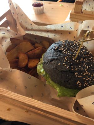 The most delicious burger + fries at Flower Burger - Porta Genova in Milan