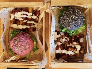 Cherry Bomb and Flower Burger at Flower Burger - Porta Genova in Milan