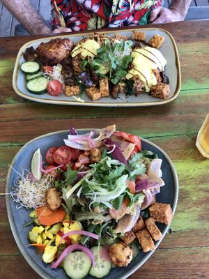  Vegan big breakfast and Gado Gado salad  at Bali Bagus Cafe in Byron Bay