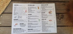 Menu at Bali Bagus Cafe in Byron Bay