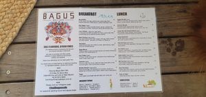 Menu at Bali Bagus Cafe in Byron Bay