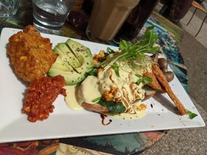 Big vegan breakky at Bali Bagus Cafe in Byron Bay