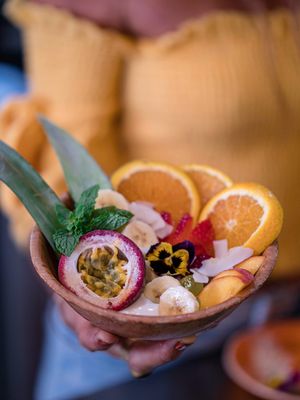 Kiddies Fruit Bowl! at Bali Bagus Cafe in Byron Bay