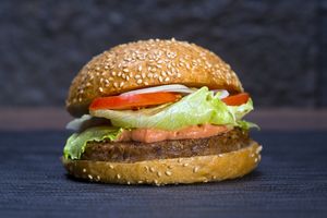 The Hamburger at Vleischpflanzerl in Salzburg