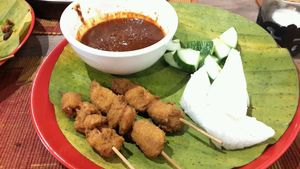 Veg chicken satay at Bindhu Restaurant in Subang Jaya