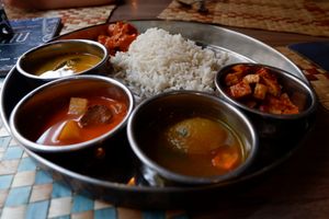Selection of Buffet Food Stuffs. at Bindhu Restaurant in Subang Jaya