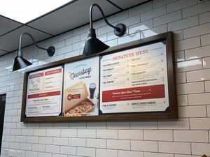 “The Gazette” is a pre-made vegan option at The Pizza Press in Anaheim