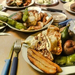 Plato paceño.  it is a typical dish from LA Paz Bolivia. Vegeterien  at Hostal Joshua in Copacabana