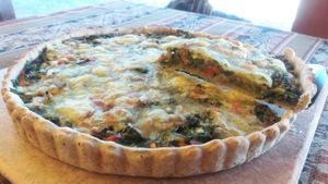 vegetables cake  at Hostal Joshua in Copacabana