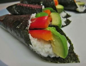 Vegan temakis  at Hostal Joshua in Copacabana