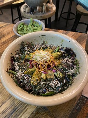 Tofu and tempeh salad  at Neko Neko in Fitzroy